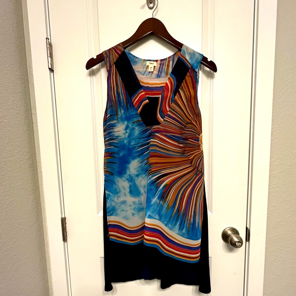 Anthro Sunburst Mini Tunic Dress